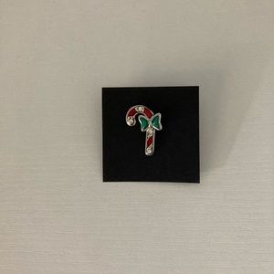 Swarovski candy cane tac pin